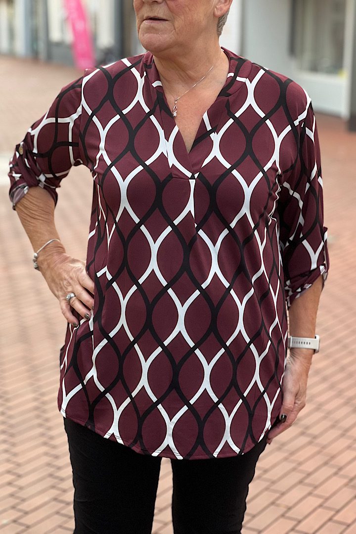 Travel blouse met print