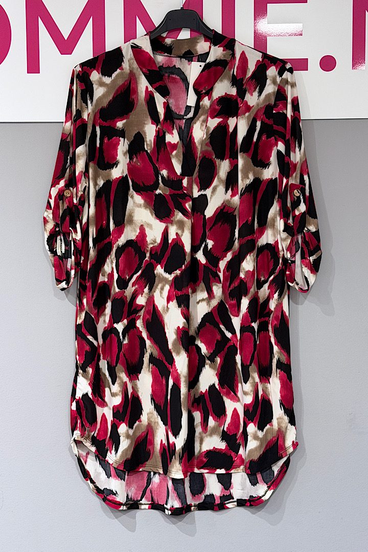 Travelstof tuniek met print