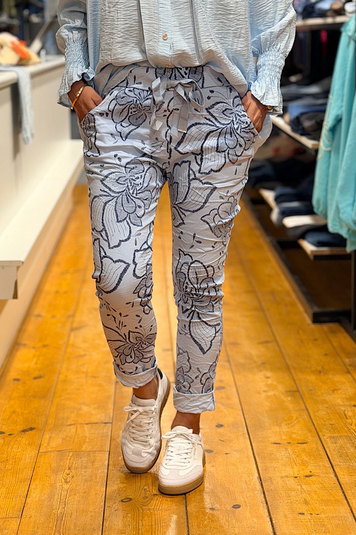 Basic Stretchbroek met print one size 38/44