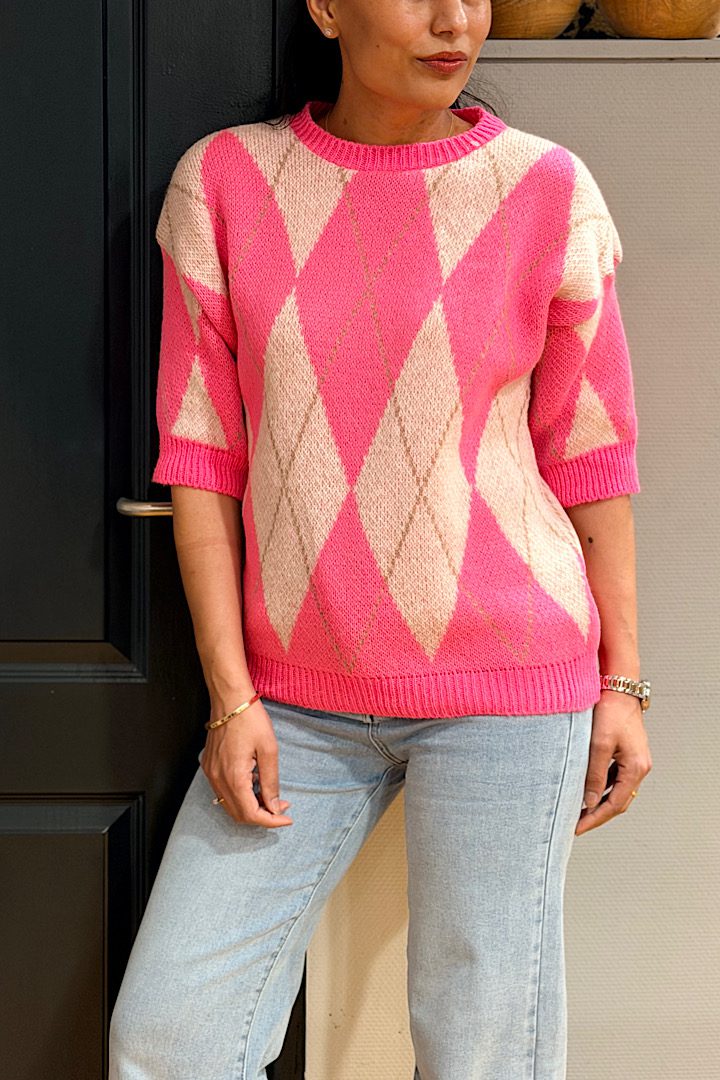 Trui met ruitenpatroon