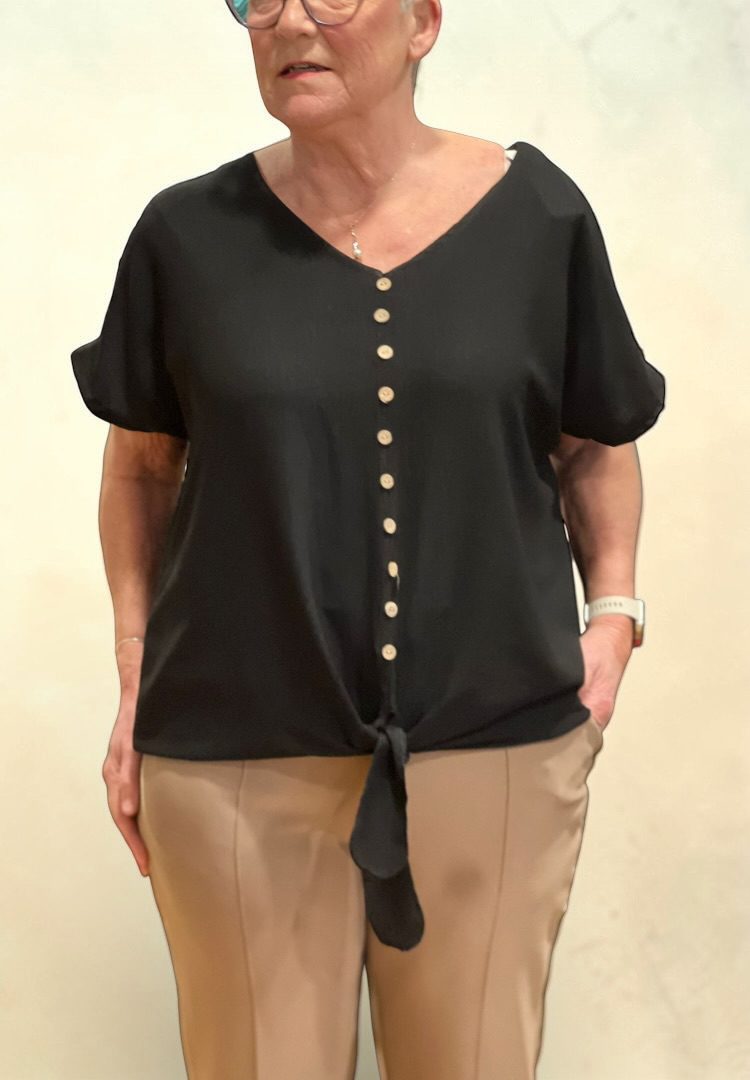 Blouse Emma V-hals & Knoop