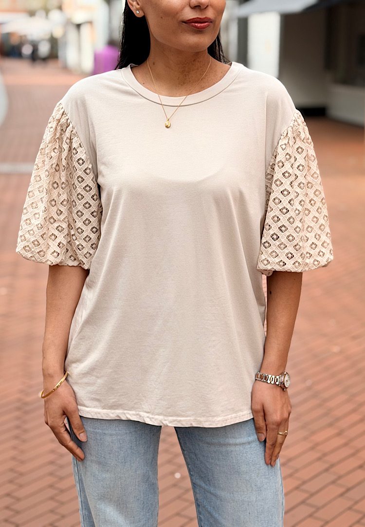 Basic Shirt met Pofmouw