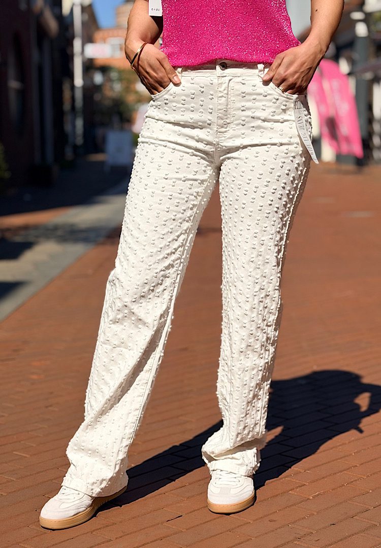 Hello Miss wide leg Jeans Off-white