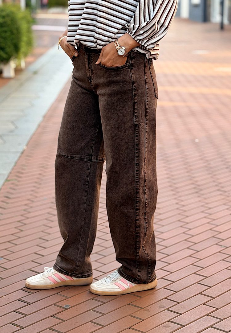 Jewelly Jeans Balloon Fit Bruin - Afbeelding 3