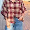 Geruite Blouse met Ballonmouwen - Thumbnail Image 1