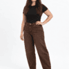 Norfy Barrel Jeans -Cuvred Bruin - Thumbnail Image 3